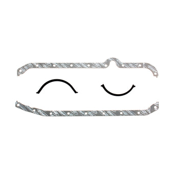 compare product Cometic Chevrolet Gen-1 Small Block V8 .094i Fiber Oil Pan Gasket Kit Right Side Dipstick Thin Front