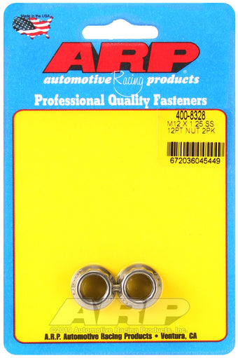 compare product ARP M12 X 1.25 (.750 collar) SS 12pt nut kit