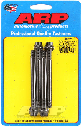 compare product ARP 5/16-24 X 3.750 black 12pt water pump pulley w/ 2.500in fan spacer stud kit