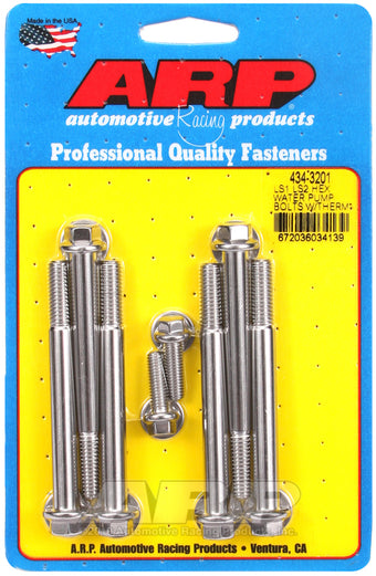 compare product ARP LS1 LS2 SS Hex Water Pump Bolts w/ Thermostat Housing Bolts Kit