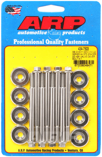 compare product ARP SB Chevrolet Gen III/IV LS Series w/ 0.375 Spacer SS Hex Valve Cover Bolt Kit