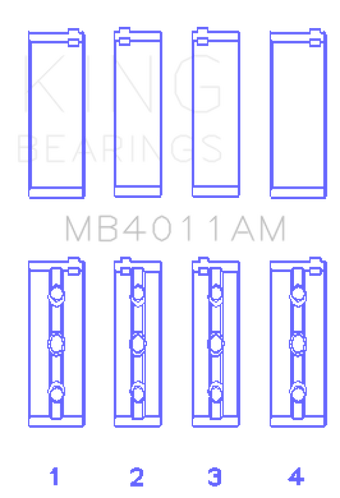 compare product King Engine Bearings Toyota 1Mzfe (Size +0.50mm) Main Bearing Set