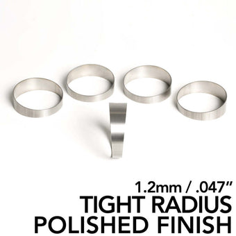 compare product Ticon Industries 2.5in 45 Degree 1.26D CLR 1.2mm/.047in Wall Titanium Pie Cuts - Polished (5pk)