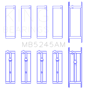 compare product King 91-04 Nissan 146CI/2.4L KA24DE L4 / 89-97 146CI/2.4L KA24E L4  (Size +0.75) Main Bearing Set