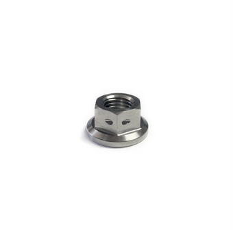 compare product Ticon Industries Titanium Nut Flanged M10x1.5TP 14mm 6pt Head Drilled