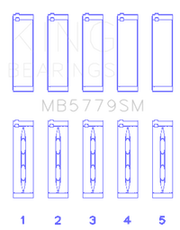 King Engine Bearings Audi CDAA/CDHA/CDHB/CDAB Main Bearing Set (Set of 5) - Size STD