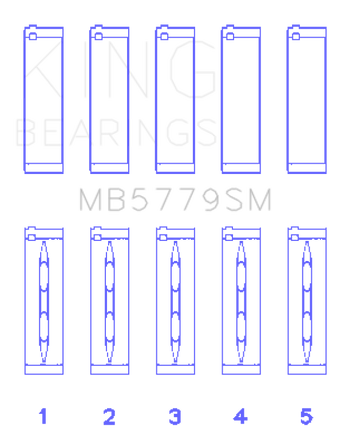 compare product King Engine Bearings Audi CDaa/CDha/CDhb/CDab (Size +0.25mm) Main Bearing Set