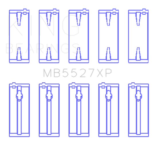 King Engine Bearings Toyota 4AGE/4AGZE 16V 1.6L (Size STDX) Performance Main Bearing Set
