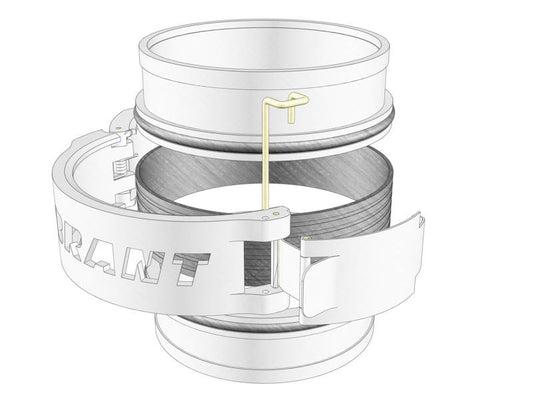 Vibrant Vanjen Aluminum Union Sleeve for 4in OD Tubing (for use with Weld Fittings Part #12548)