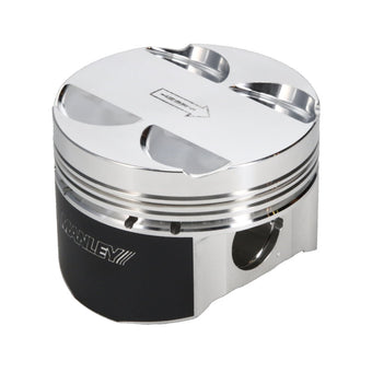 compare product Manley 16+ Nissan VR30DDTT 86mm Bore Grade 2 10:1 CR -3.5cc Dome Flat Top Piston w/ Rings (SINGLE)