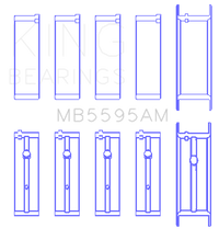 King Engine Bearings Nissan KA-24E Main Bearing Set - Size STD