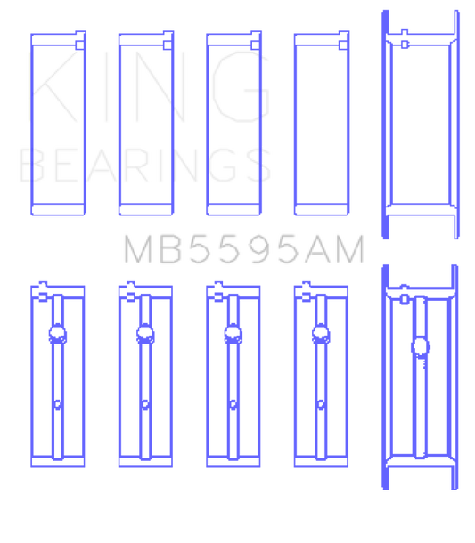 King Engine Bearings Datsun Ka-24E (Size +0.50mm) Main Bearing Set