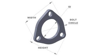 compare product Vibrant 3-Bolt T304 SS Exhaust Flange (2.75in I.D.)