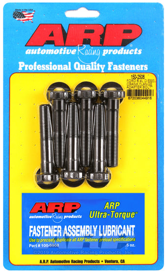 compare product ARP Ford 6.4L Diesel Crank Flange Adapter Bolt Kit - 8740 Chrome Moly Black Oxide