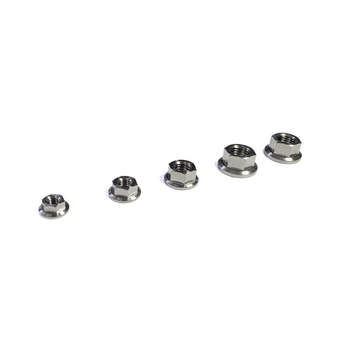 compare product Ticon Industries Titanium Nut Flanged M12x1.25TP 17mm 6pt Head