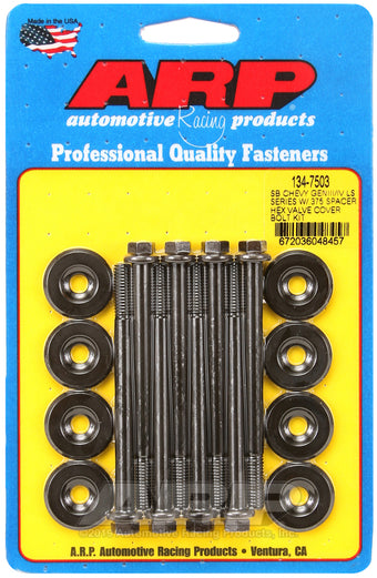 compare product ARP Small Block Chevy GENIII/IV LS Series .375 Spacer Hex Valve Cover Bolt Kit - Black