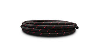 compare product Vibrant -10 AN Two-Tone Black/Red Nylon Braided Flex Hose (5 foot roll)