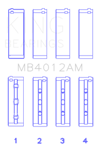 King Engine Bearings Toyota 5VZFE Crankshaft Main Bearing Set
