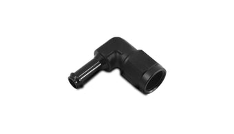 compare product Vibrant -6AN to 3/8in Hose Barb 90 Degree Adapter - Anodized Black