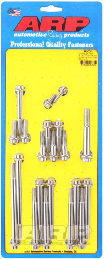 compare product ARP Chrysler Hemi 5.7/6.1L Stainless Steel 12pt Water Pump/Timing Cover Bolt Kit