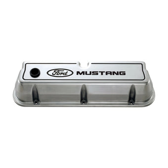 compare product Ford Racing Ford 289/302/351W Die-Cast Valve Covers - Polished w/Black Logo