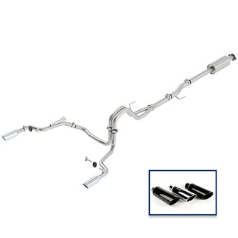 compare product Ford Racing 15-18 F-150 5.0L Cat-Back Extreme Exhaust System Rear Exit w/ Chrome Tips