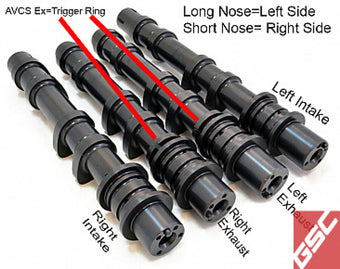 compare product GSC P-D 08+ STi S2 Cams 272/272 Billet (Left Intake Cam Only)