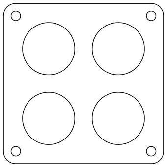 compare product Cometic Holley Dominator 4-Hole .060in Fiber Carburetor Gasket - 2.00in Holes