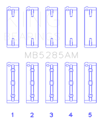 King Engine Bearings Suzuki J18K/J20A (Size +0.25mm) Main Bearing Set