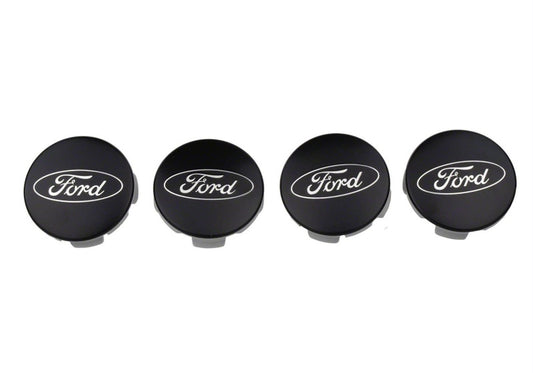 Ford Racing Ford Car Black & Chrome Wheel Center Cap Kit - Satin