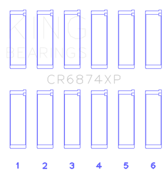 compare product King Engine Bearings Subaru EZ30/EZ30D (Size STDX) Performance Rod Bearing Set