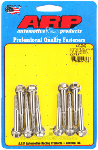 compare product ARP Chevy LS 45Mm UHL Hex Edelbrock Intake Manifold Bolt Kit