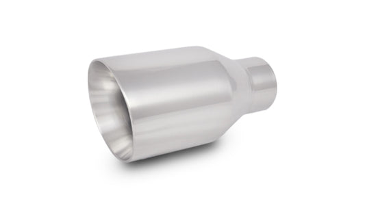 Vibrant 3.5in Round SS Exhaust Tip (Double Wall Angle Cut Beveled Outlet)