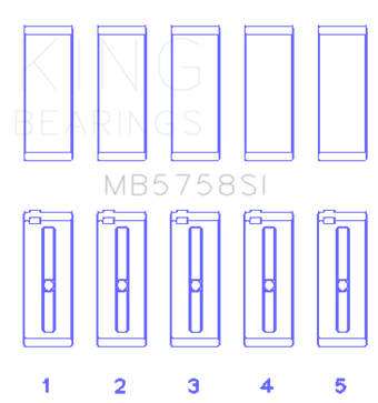 compare product King Engine Bearings Peugeot Ep6 1.6L/BMW N14B16C (Size +0.50mm) Main Bearing Set