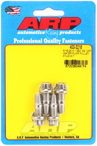 compare product ARP 5/16-24 X 1.250 SS 12pt Water Pump Pulley Stud Kit