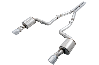 compare product AWE Tuning 2017+ Dodge Charger 5.7L Touring Edition Exhaust - Non-Resonated - Chrome Silver Tips