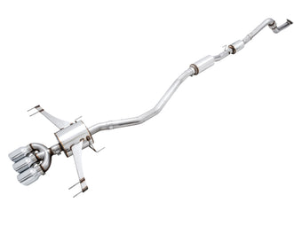 compare product AWE Tuning 2017+ Honda Civic Type R Touring Edition Exhaust w/Front & Mid Pipes - Chrome Silver Tips