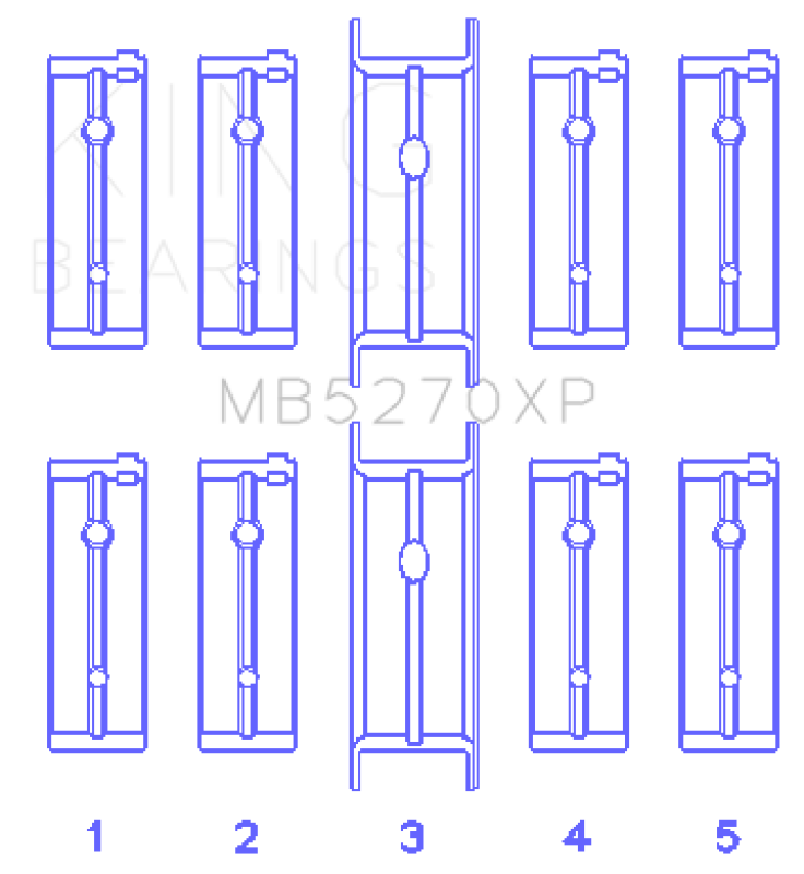 King Engine Bearings 03-05 Dodge Neon SRT4 2.4L Performance Main Bearing Set - Size STD
