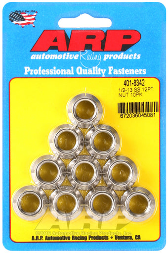 compare product ARP 1/2-13 SS 12pt Nut Kit (Pack of 10)