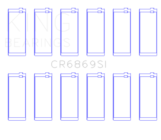 King Engine Bearings Jeep AMC 232CI/242CI/248CI I6 (Size STD) Connecting Rod Bearing Set