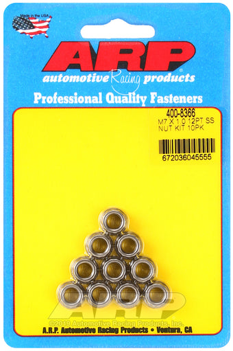 compare product ARP M7 X 1.00 (M9 wr) SS 12pt nut kit