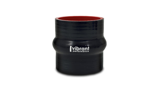Vibrant 4 Ply Reinforced Silicone Hump Hose Connector - 4in I.D. x 3in long (BLACK)