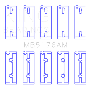 compare product King Engine Bearings Mitsubishi 4G93 SOHC (Size 0.25) Main Bearing Set