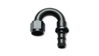 compare product Vibrant -6AN Push-On 180 Deg Hose End Fitting - Aluminum