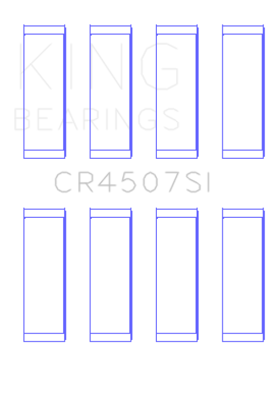 King Mazda MZR 2.3L 16V / Ford Duratec 2.3L 16V (Size .25) Connecting Rod Bearing Set (Set of 8)