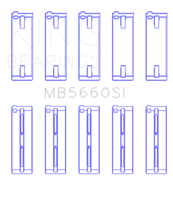 compare product King Engine Bearings Audi/VW Bbz/CAxa/CAva/Azd (Size +0.50mm) Main Bearing Set