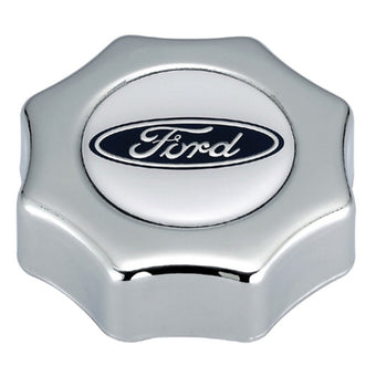 compare product Ford Racing Ford Oval Logo Screw In Type Oil Fill Cap - Chrome Finish