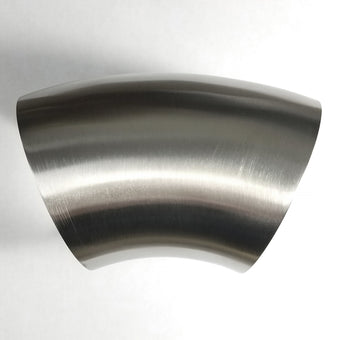 compare product Stainless Bros 1.75in Diameter x 45deg Elbow Tubing - No Leg - 16 Gauge 304SS