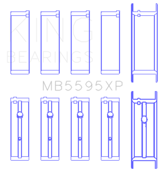 King Engine Bearings Nissan KA-24DE Performance Main Bearing Set - Size STD