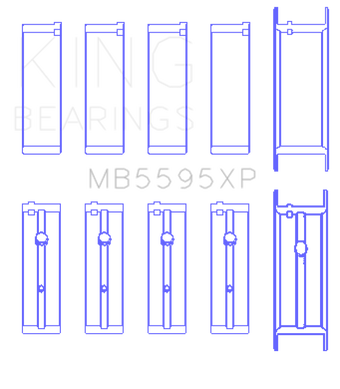compare product King Engine Bearings Nissan KA-24DE Performance Main Bearing Set - Size +0.25mm